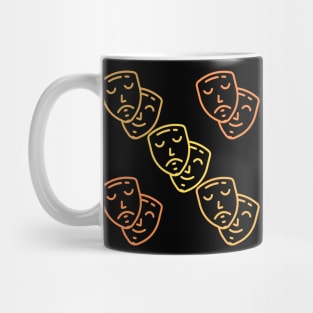 Colorful Theatre Masks Patterns Mug